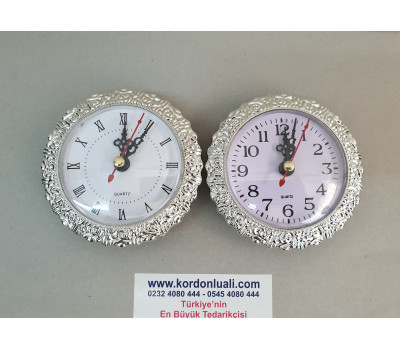 Geçme Saat  9.5 cm Gümüş Kaplama 100 Adet